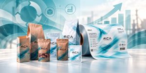 Imballaggi flessibili RCA Packaging con grafici sull'aumento del contributo CONAI 2026 per gli imballaggi in plastica.